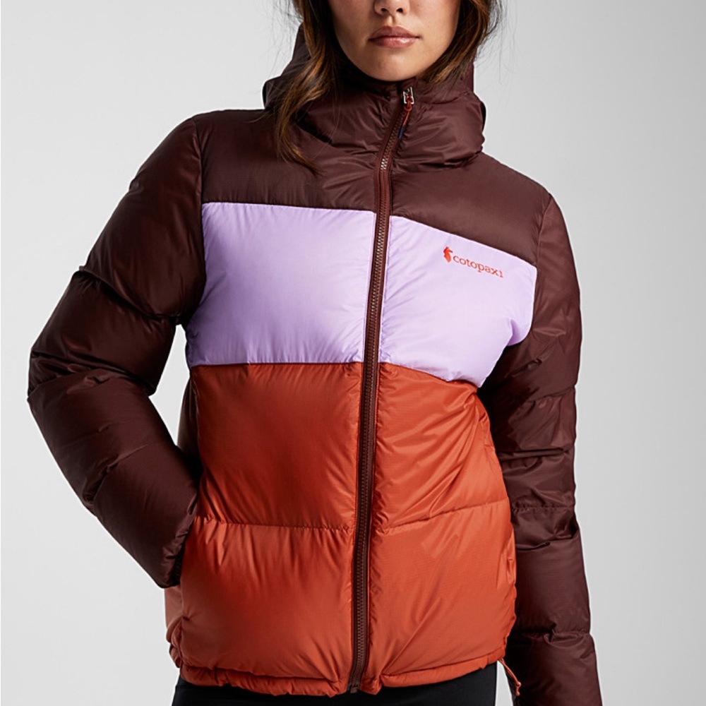 NWT Cotopaxi Solazo Hooded Down Puffer Jacket Women's Size Large Chesnut - Picture 2 of 14